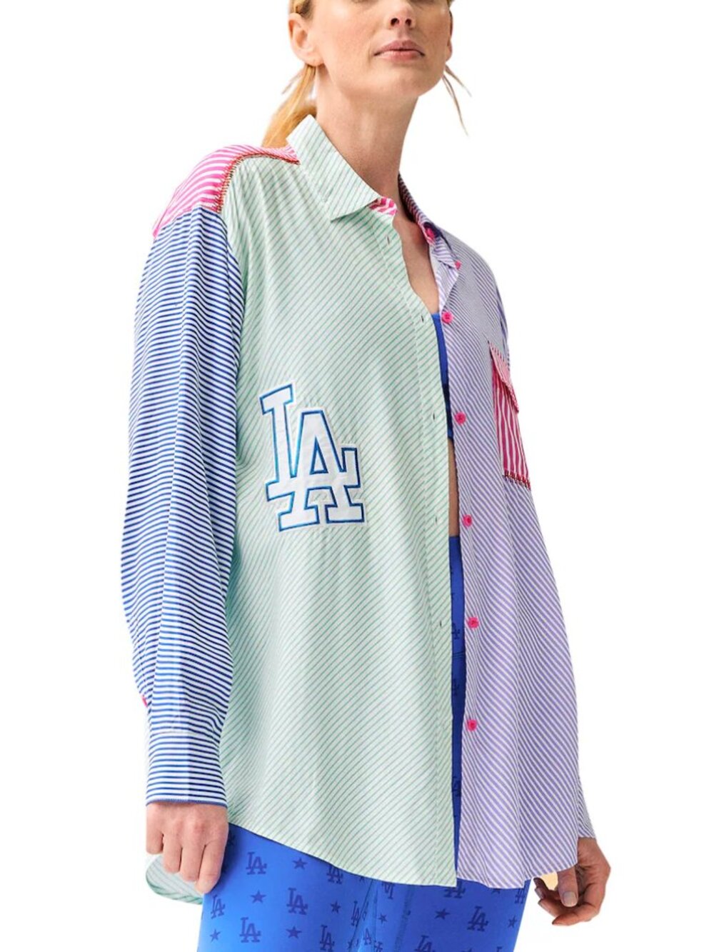 Los Angeles Dodgers Terez Button-Up Shirt, Size XS